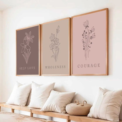Floral  Wall  Art Paintings for Living Room - Wall Poster With frames