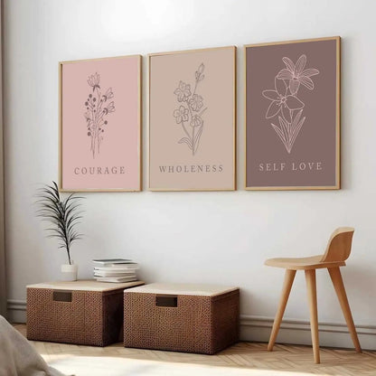 Floral  Wall  Art Paintings for Living Room - Wall Poster With frames
