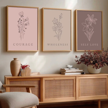 Floral  Wall  Art Paintings for Living Room - Wall Poster With frames