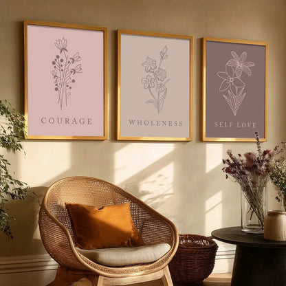 Floral  Wall  Art Paintings for Living Room - Wall Poster With frames
