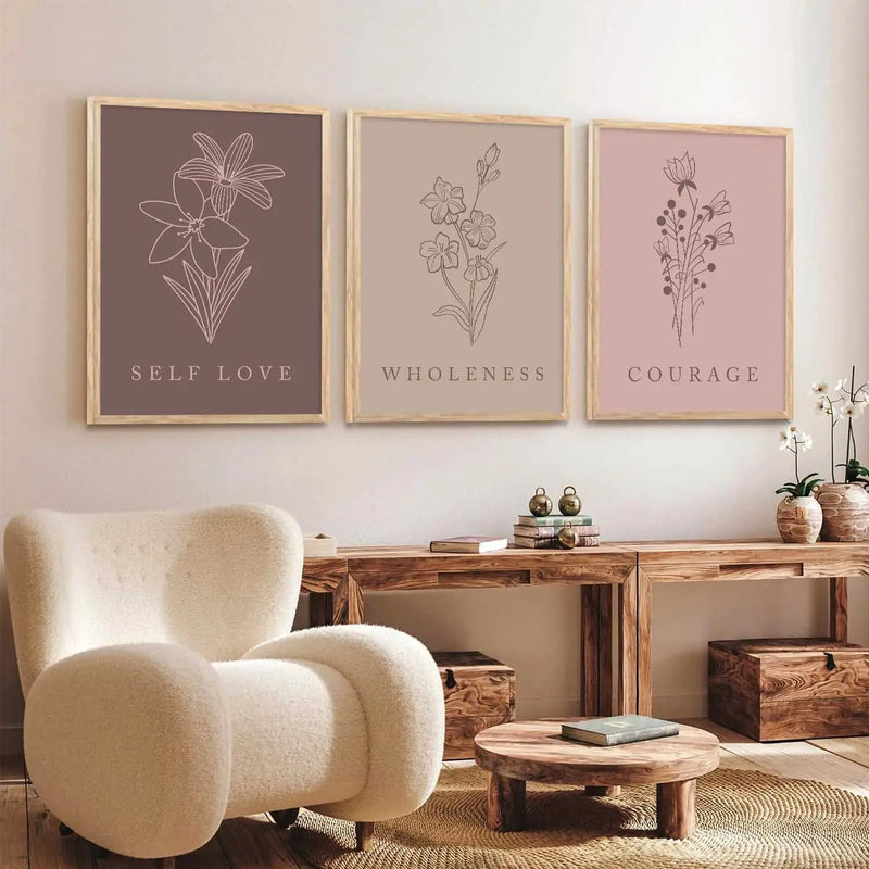 Floral  Wall  Art Paintings for Living Room - Wall Poster With frames