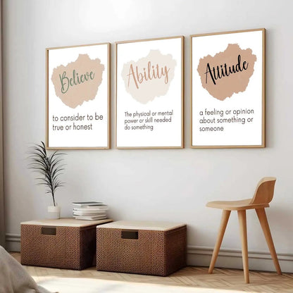 Motivational Wall Art Paintings for Living Room - Wall Poster With frames