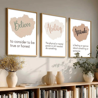 Motivational Wall Art Paintings for Living Room - Wall Poster With frames