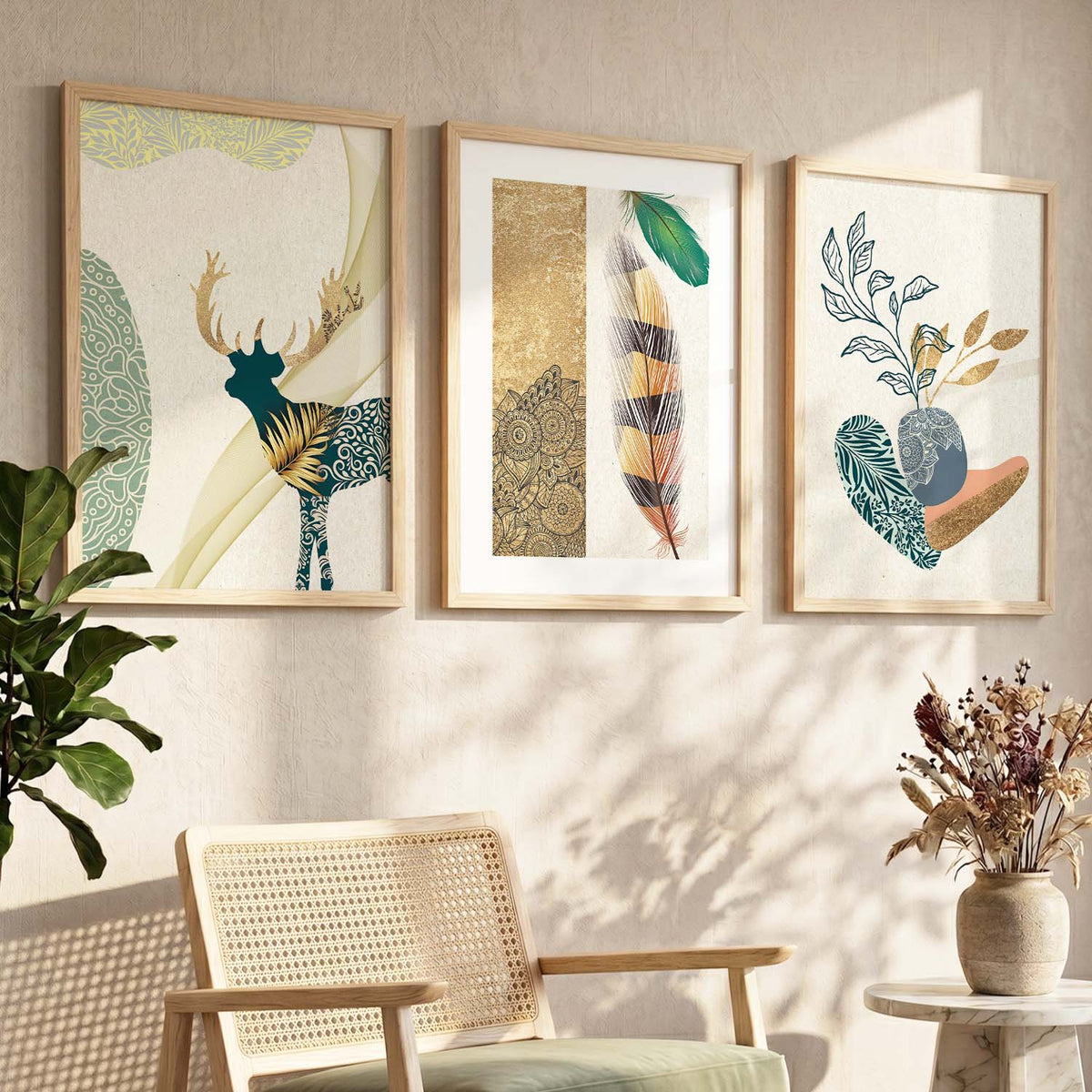 Framed Wall Posters / Prints for Bedroom with Frame