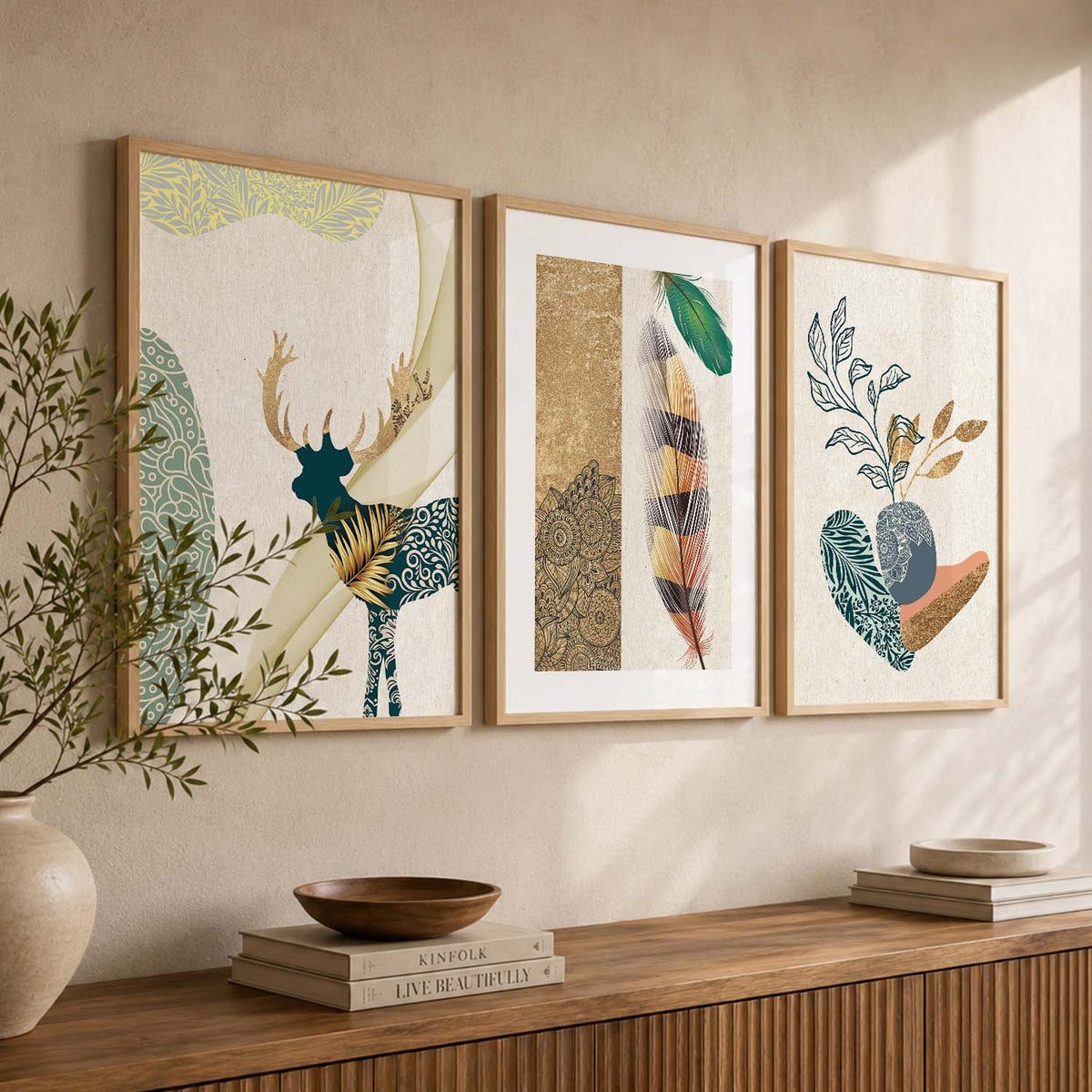 Framed Wall Posters / Prints for Bedroom with Frame