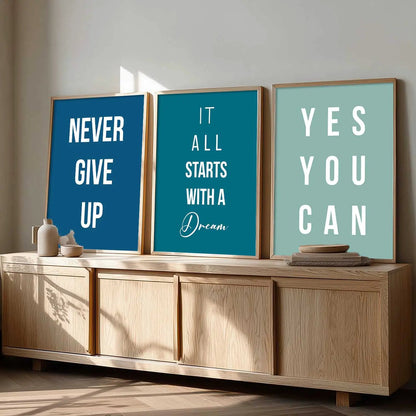 Motivational Wall Art Paintings for Living Room - Wall Poster With frames by Kotart store
