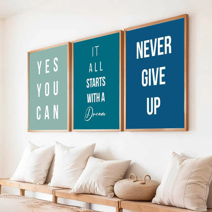 Motivational Wall Art Paintings for Living Room - Wall Poster With frames by Kotart store