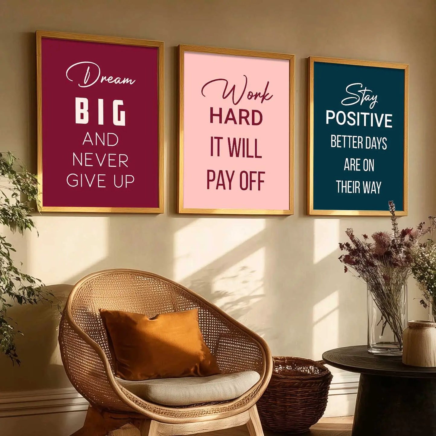 Motivational  Wall  Art Paintings for Living Room - Wall Poster With frames