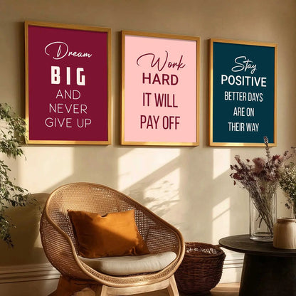 Motivational  Wall  Art Paintings for Living Room - Wall Poster With frames