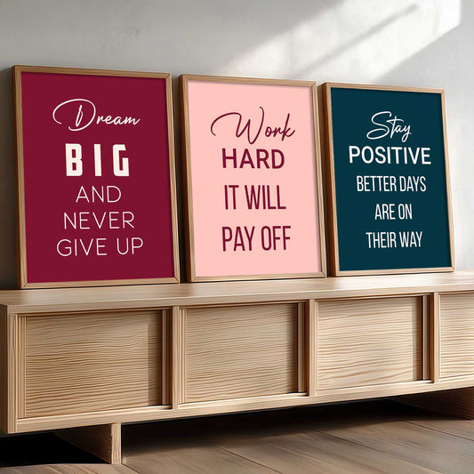 Motivational  Wall  Art Paintings for Living Room - Wall Poster With frames