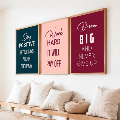 Motivational  Wall  Art Paintings for Living Room - Wall Poster With frames
