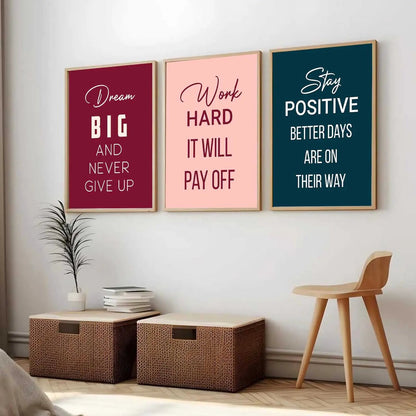 Motivational  Wall  Art Paintings for Living Room - Wall Poster With frames