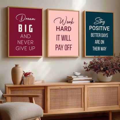 Motivational  Wall  Art Paintings for Living Room - Wall Poster With frames