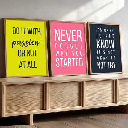 Motivational Wall Art Paintings for Living Room - Wall Poster With frames by Kotart store
