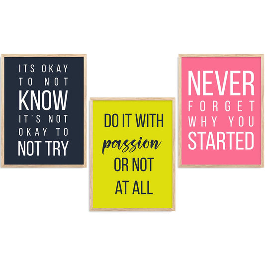 Motivational  Wall  Art  Paintings for Living Room - Wall Poster With frames