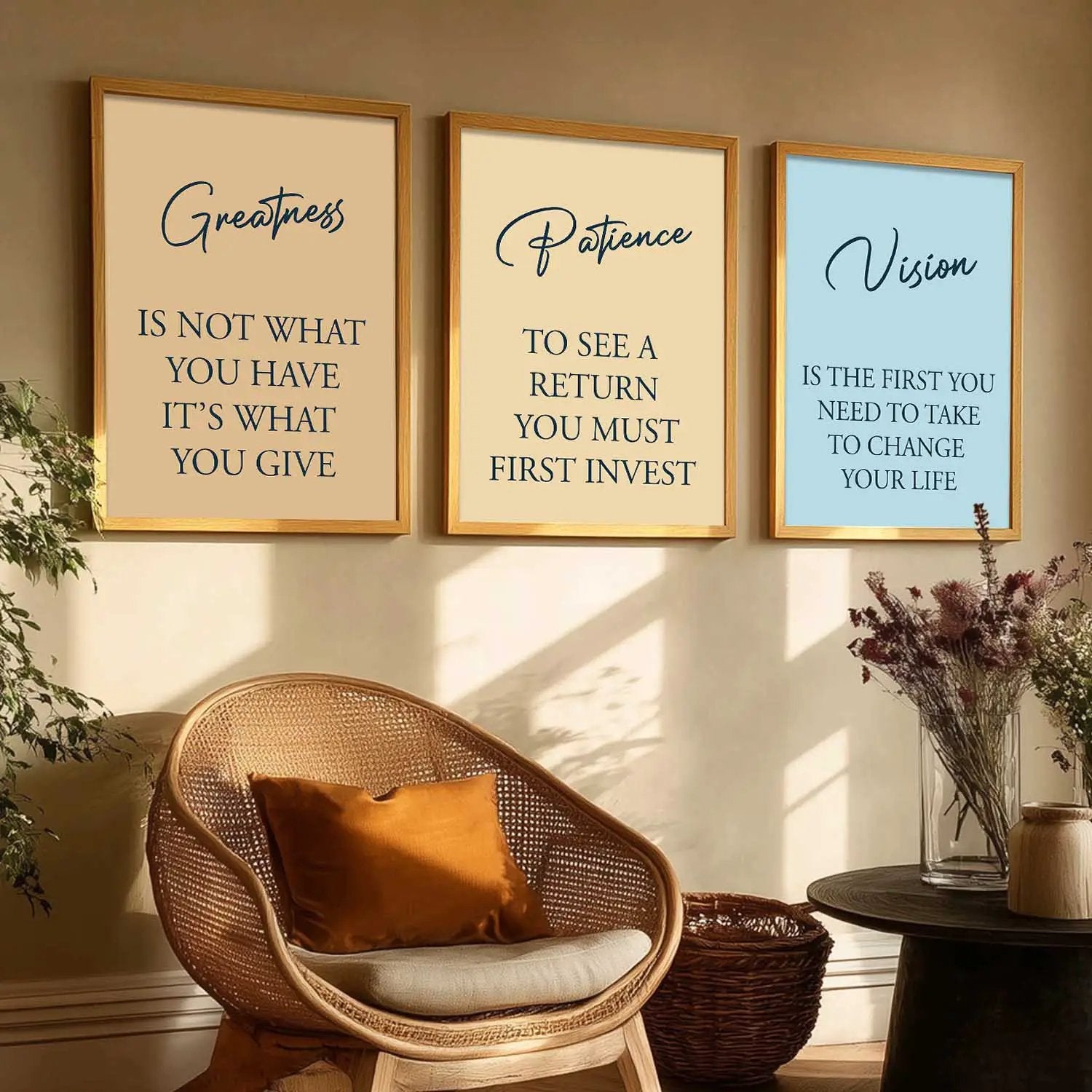 Motivational Wall Art Paintings for Living Room - Wall Poster With frames by Kotart store