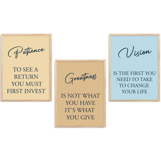 Motivational  Wall Art  Paintings for Living Room - Wall Poster With frames