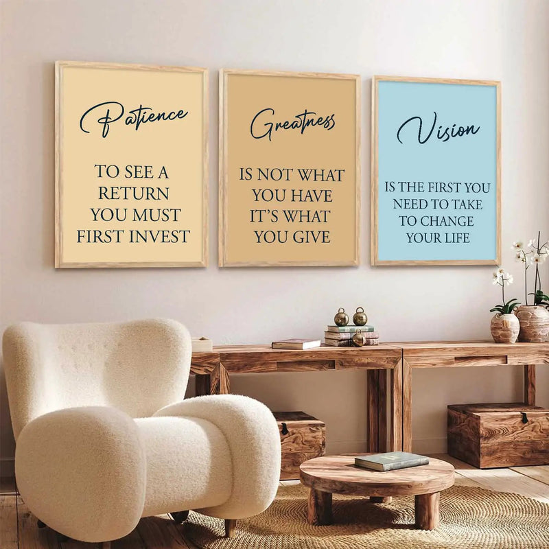 Motivational Wall Art Paintings for Living Room - Wall Poster With frames by Kotart store