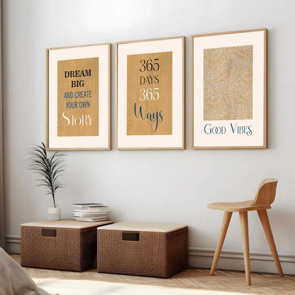 Quote  Wall Art  Paintings for Living Room - Wall Poster With frames
