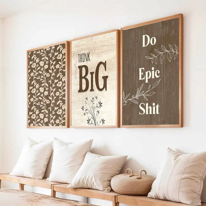 Quote Wall Art Paintings for Living Room - Wall Poster With frames by Kotart store