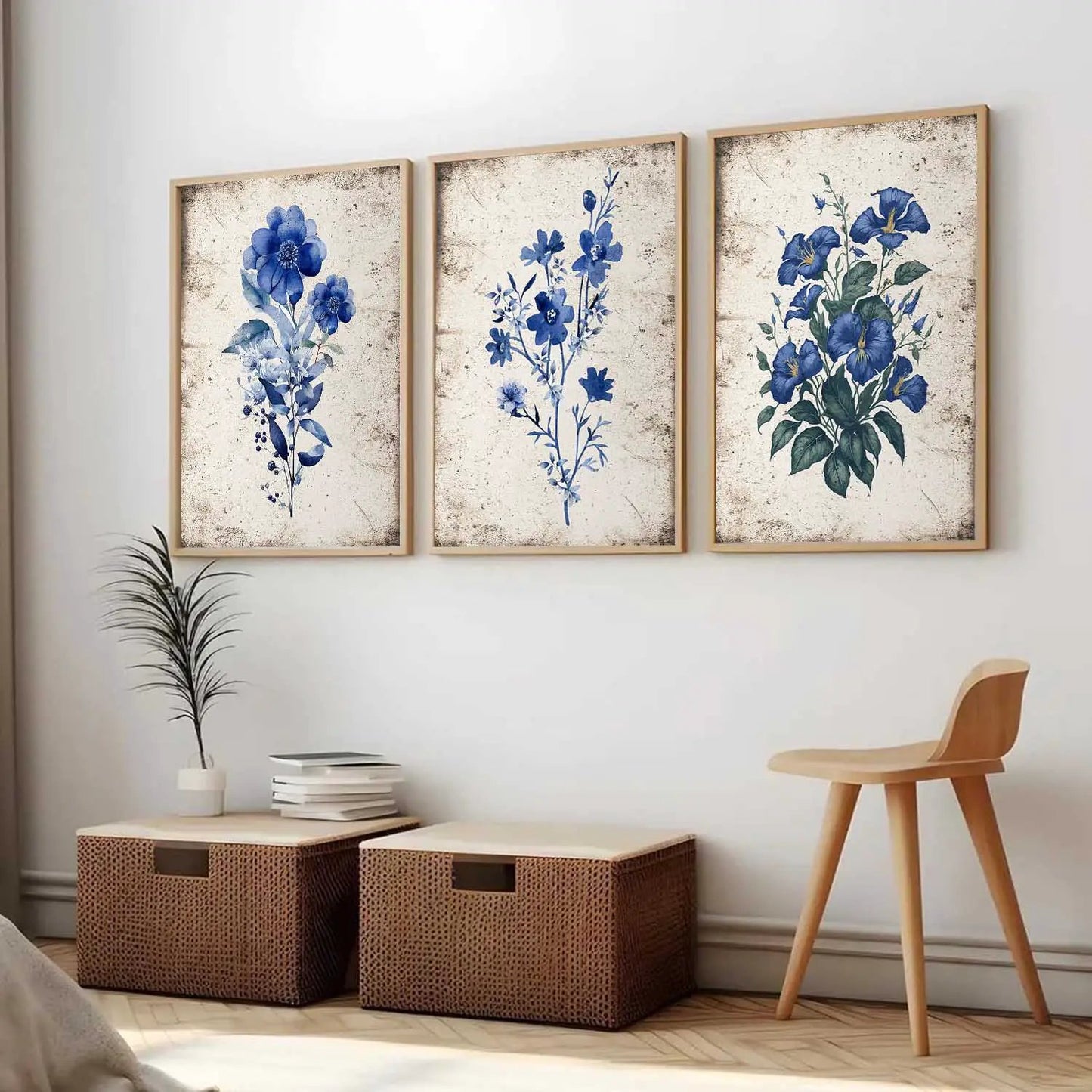 Floral  Wall Art  Paintings for Living Room - Wall Poster With frames