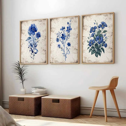 Floral  Wall Art  Paintings for Living Room - Wall Poster With frames