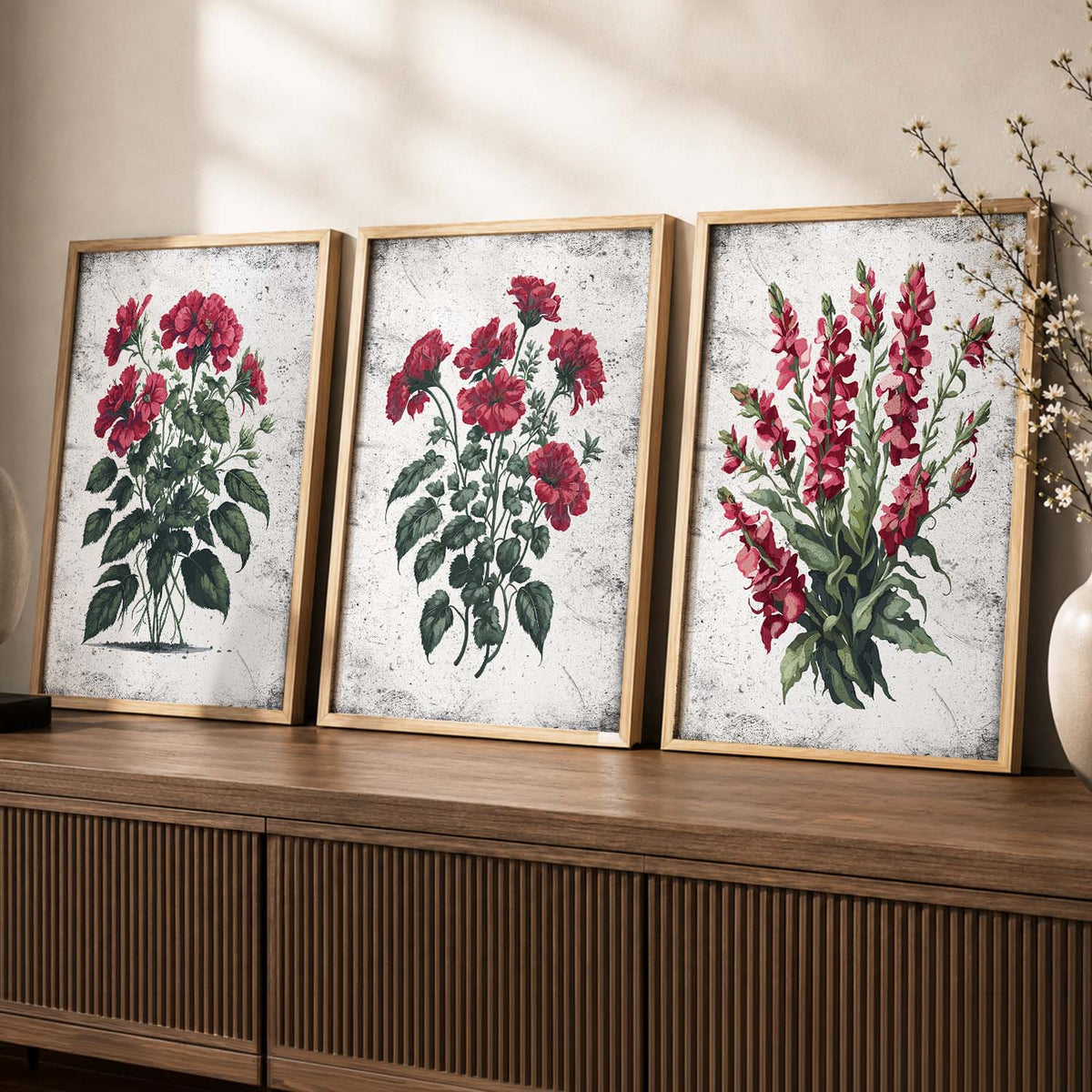 Floral Wall Art Paintings for Living Room - Wall Poster With frames