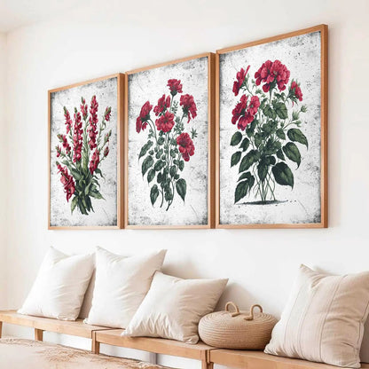 Floral Wall Art Paintings for Living Room - Wall Poster With frames