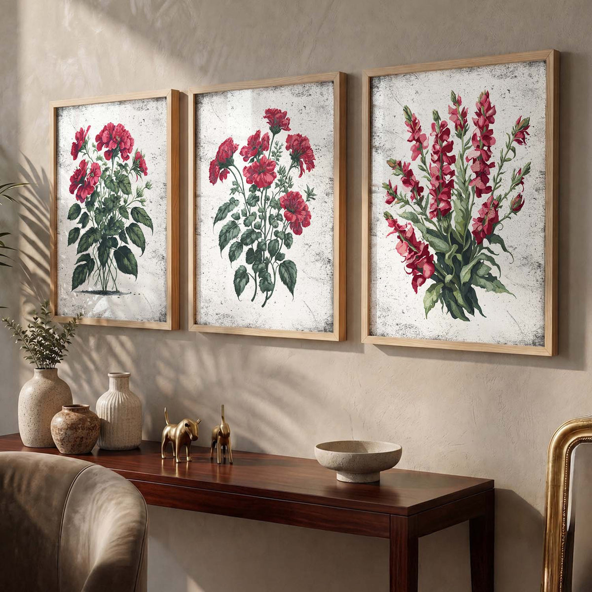 Floral Wall Art Paintings for Living Room - Wall Poster With frames