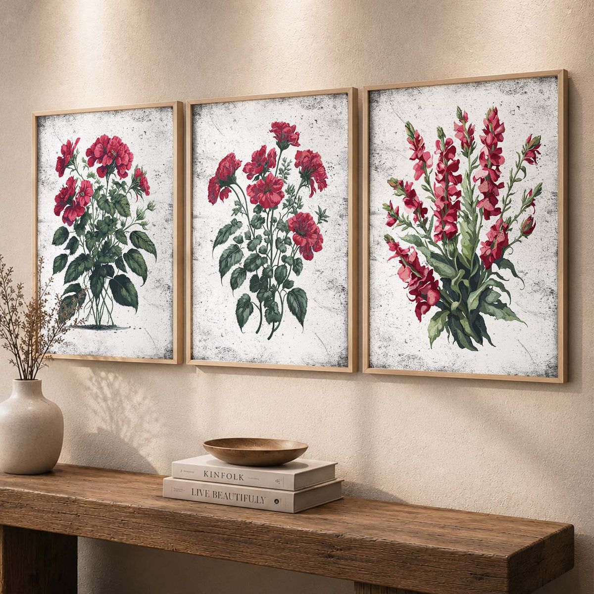 Floral Wall Art Paintings for Living Room - Wall Poster With frames