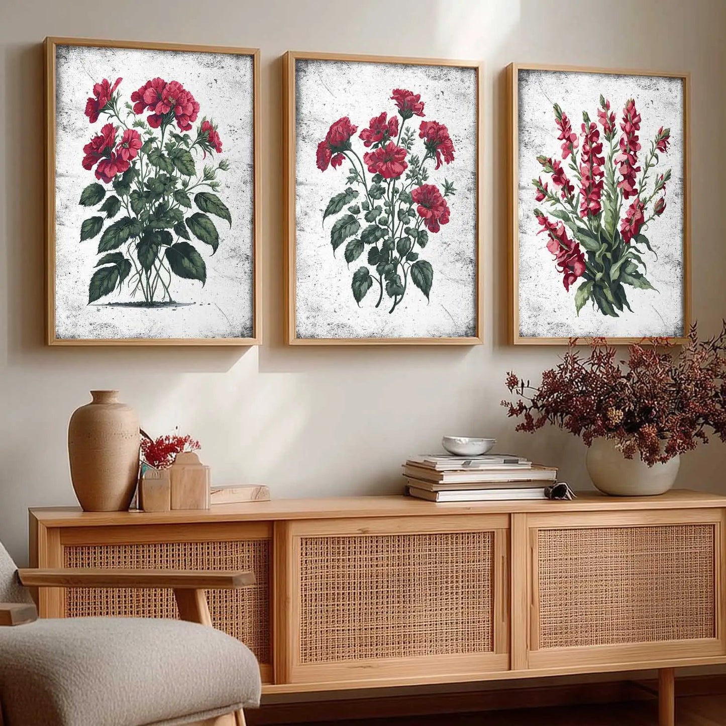 Floral Wall Art Paintings for Living Room - Wall Poster With frames
