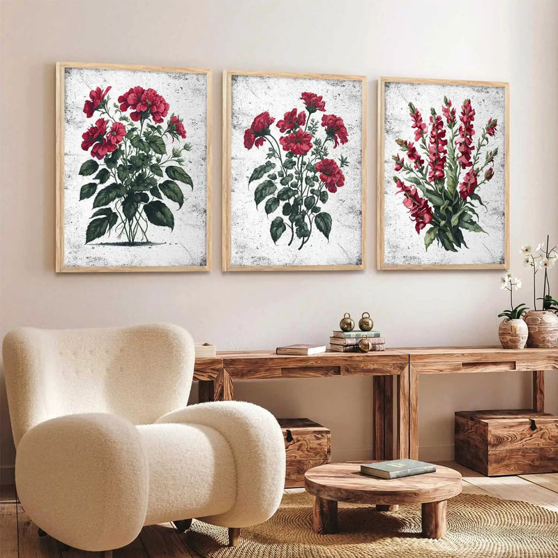 Floral Wall Art Paintings for Living Room - Wall Poster With frames by Kotart store
