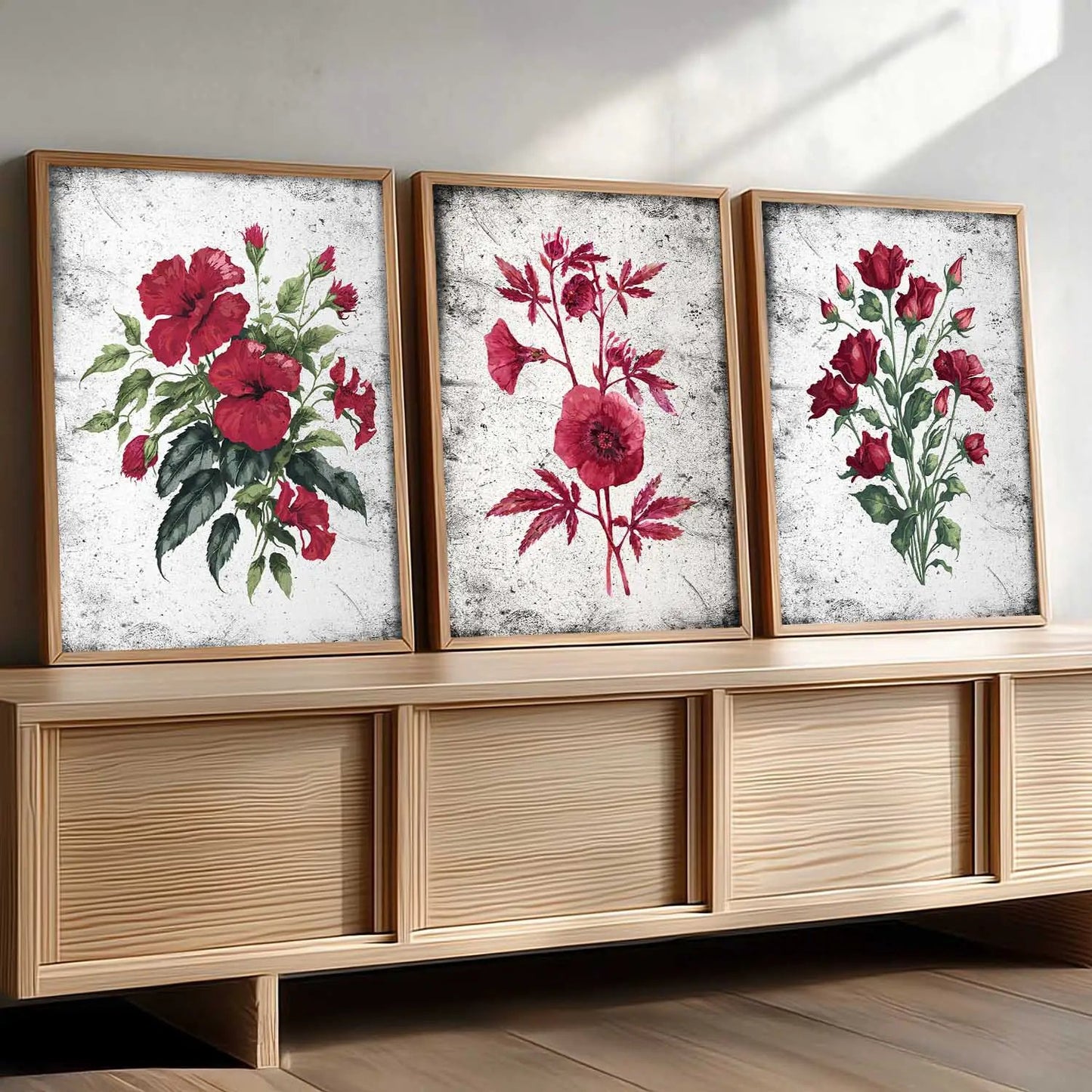 Floral  Wall Art Paintings for Living Room - Wall Poster With frames