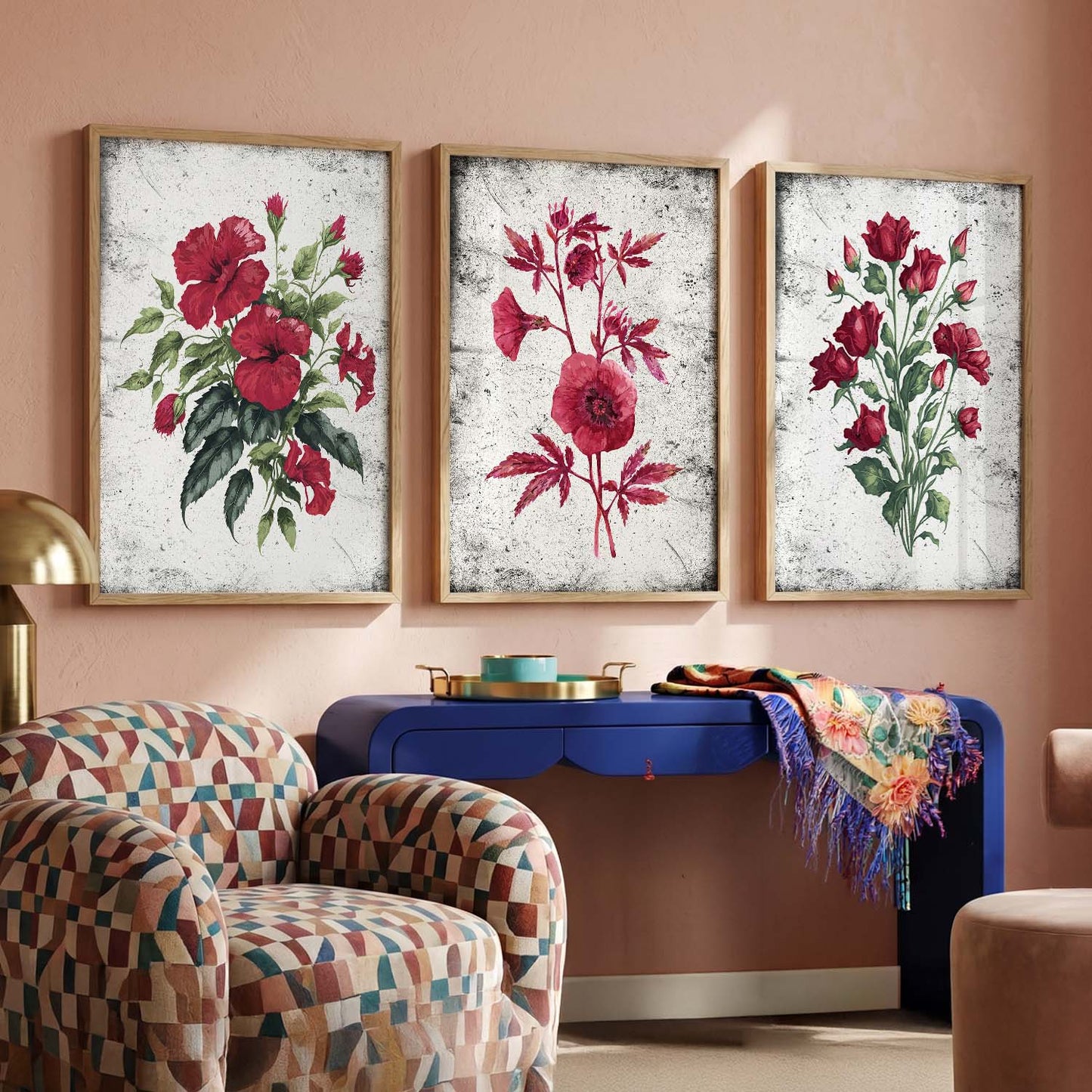 Floral  Wall Art Paintings for Living Room - Wall Poster With frames
