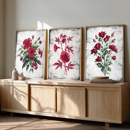 Floral  Wall Art Paintings for Living Room - Wall Poster With frames
