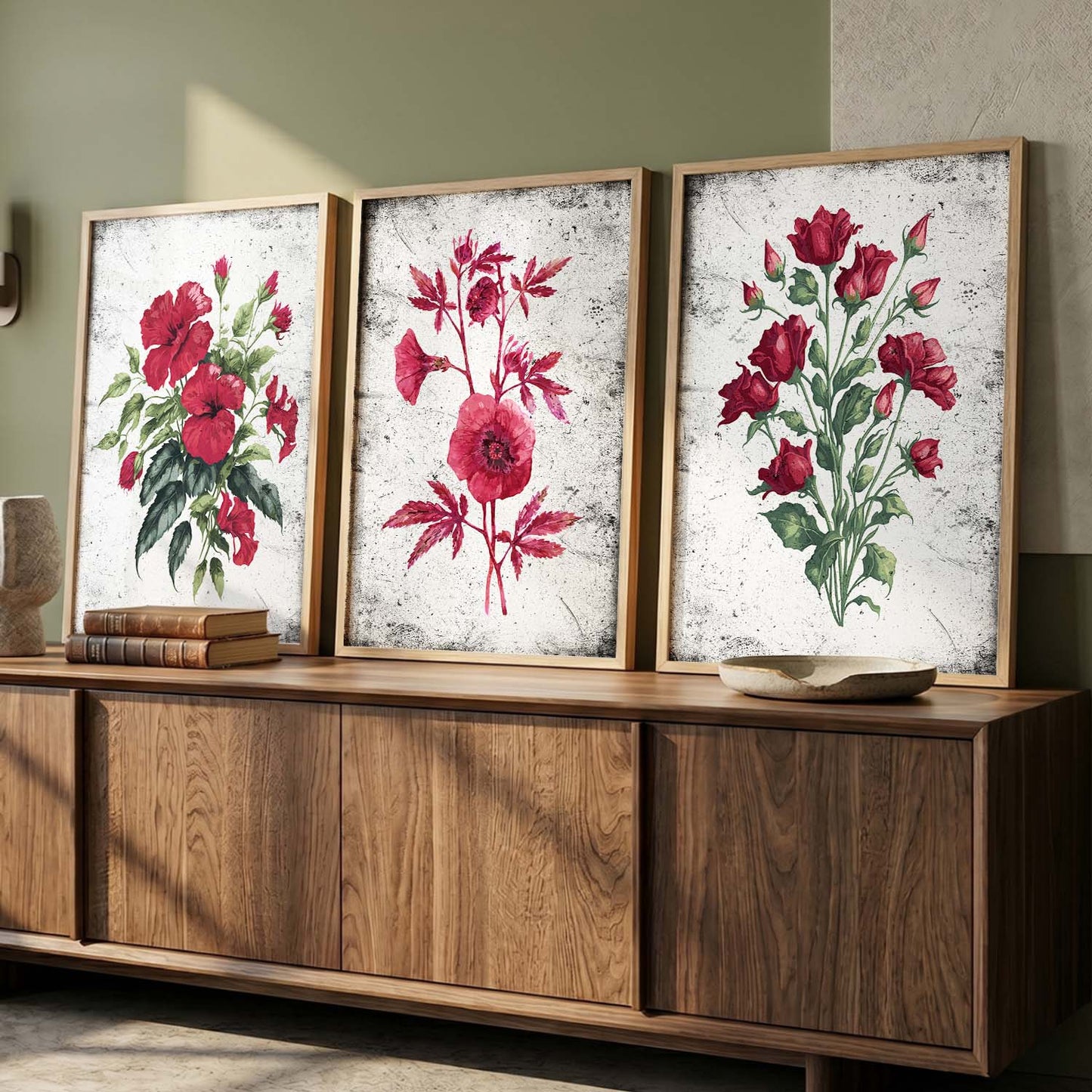 Floral  Wall Art Paintings for Living Room - Wall Poster With frames