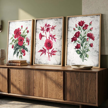 Floral  Wall Art Paintings for Living Room - Wall Poster With frames