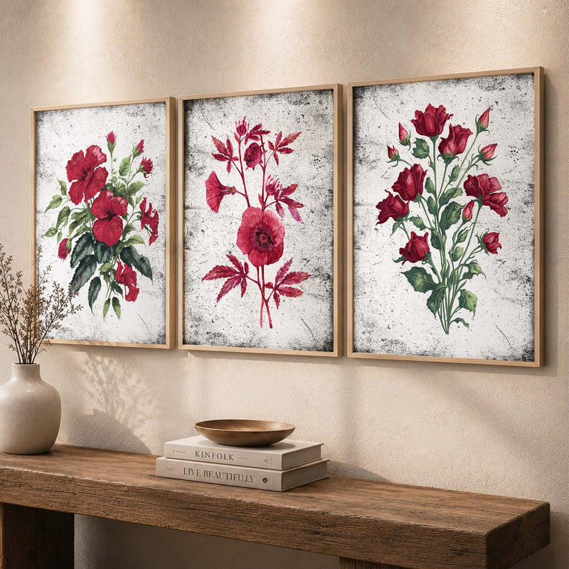 Floral  Wall Art Paintings for Living Room - Wall Poster With frames