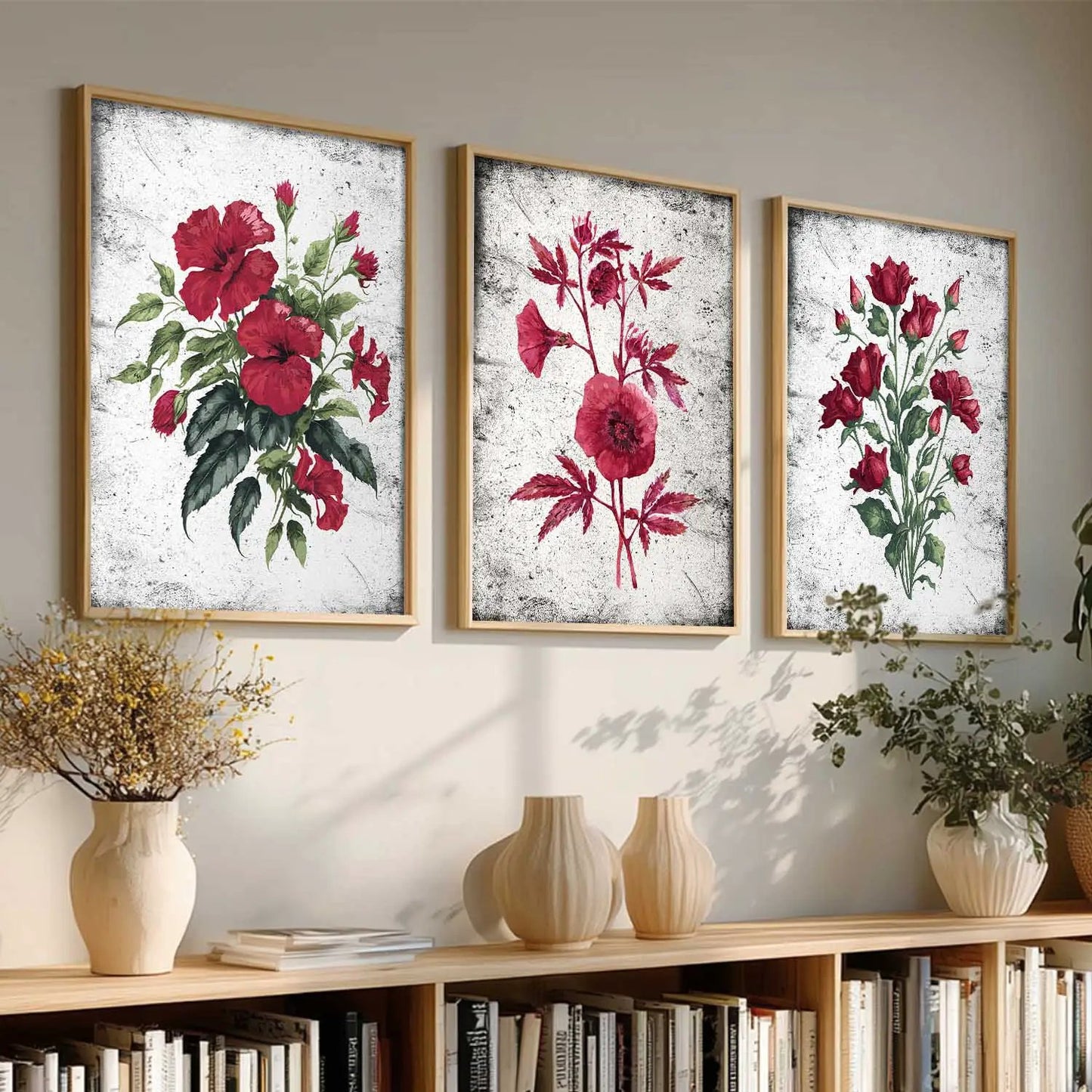 Floral  Wall Art Paintings for Living Room - Wall Poster With frames