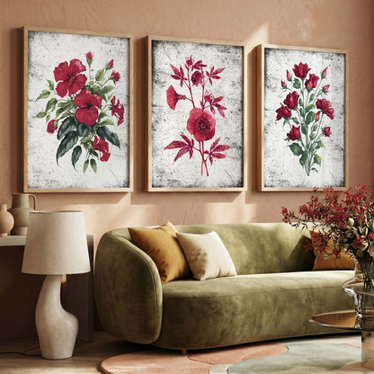 Floral  Wall Art Paintings for Living Room - Wall Poster With frames