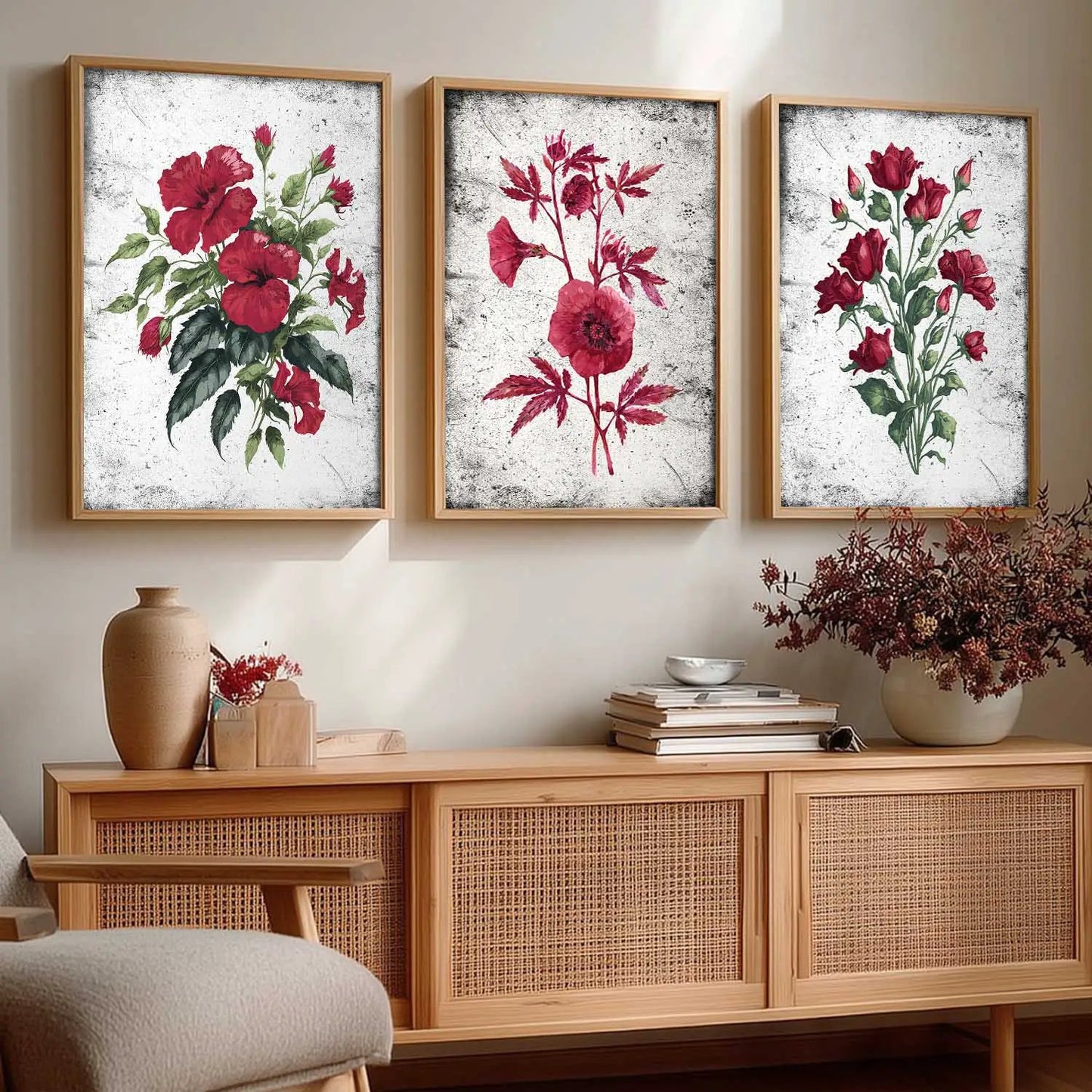 Floral  Wall Art Paintings for Living Room - Wall Poster With frames