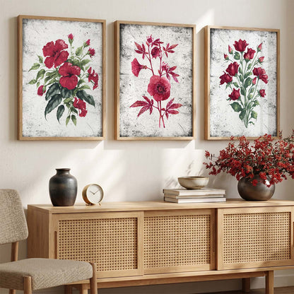 Floral  Wall Art Paintings for Living Room - Wall Poster With frames