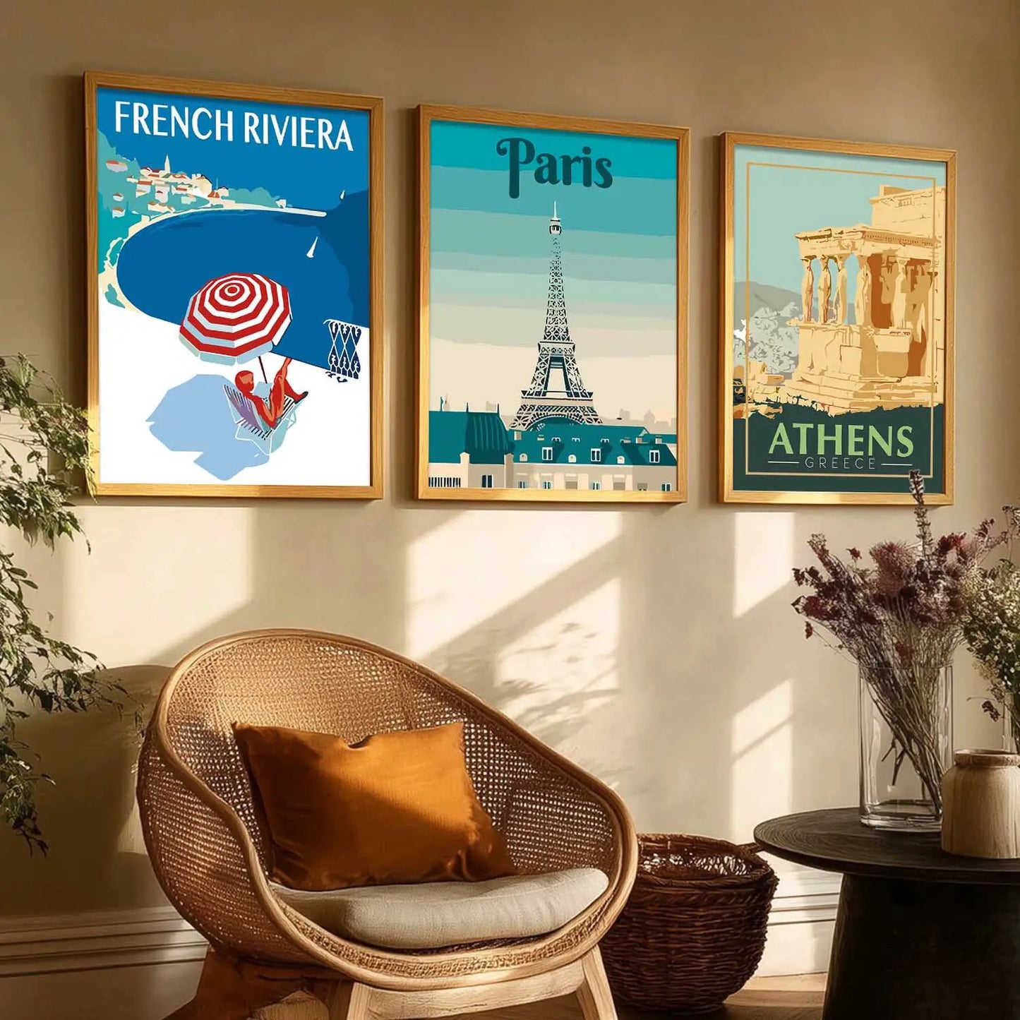 City  Wall Art Paintings for Living Room - Wall Poster With frames