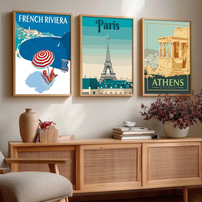 City  Wall Art Paintings for Living Room - Wall Poster With frames