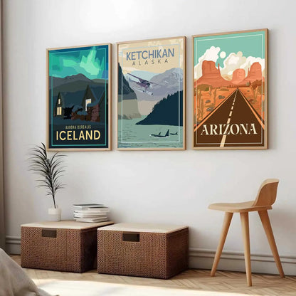 travel Wall Art Paintings for Living Room - Wall Poster With frames by Kotart store