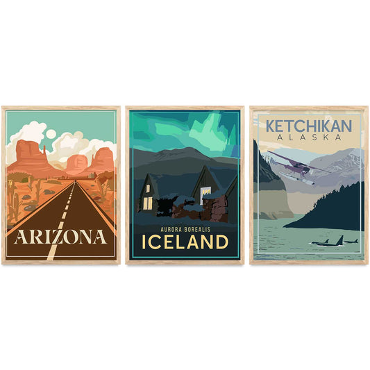 travel  Wall Art Paintings for Living Room - Wall Poster With frames