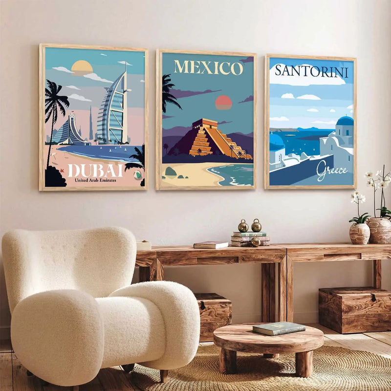 travel Wall Art Paintings for Living Room - Wall Poster With frames by Kotart store