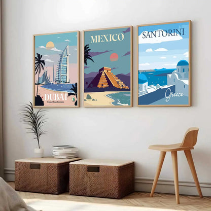 travel Wall Art Paintings for Living Room - Wall Poster With frames by Kotart store