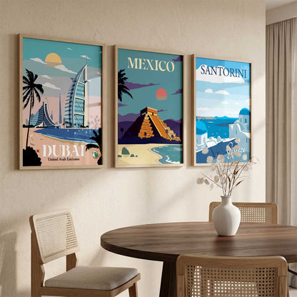 travel  Wall  Art Paintings for Living Room - Wall Poster With frames