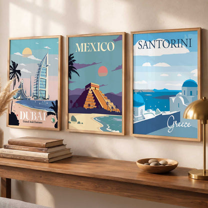 travel  Wall  Art Paintings for Living Room - Wall Poster With frames